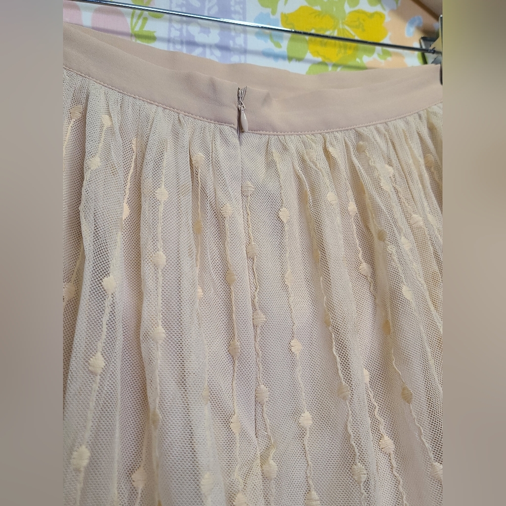 Lace midi skirt soft pink lace - Picture 5 of 7